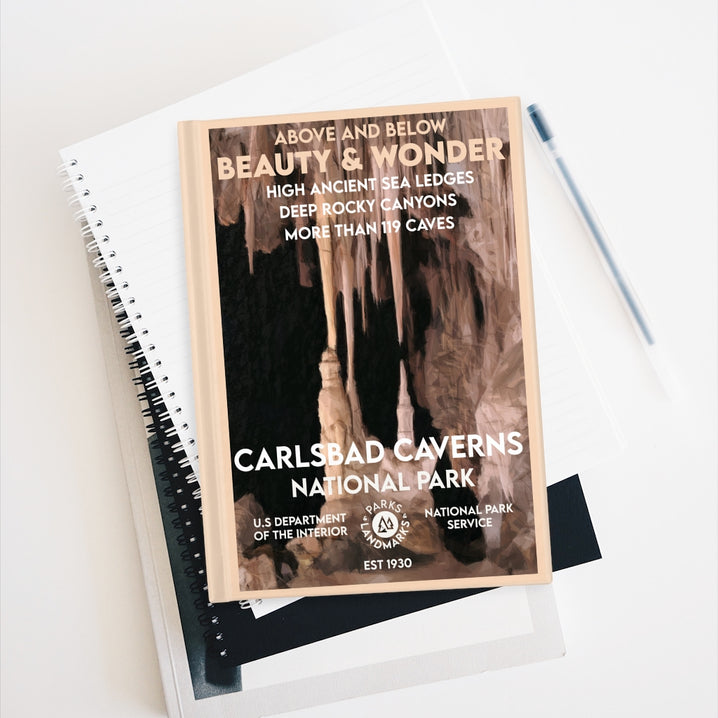 Carlsbad Caverns National Park Hardcover Lined Journal - WPA Style
