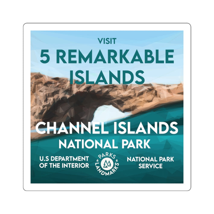 Channel Islands National Park Square Sticker - WPA Style