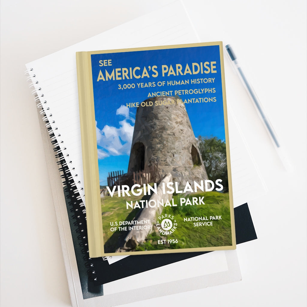 Virgin Islands National Park Hardcover Lined Journal - WPA Style