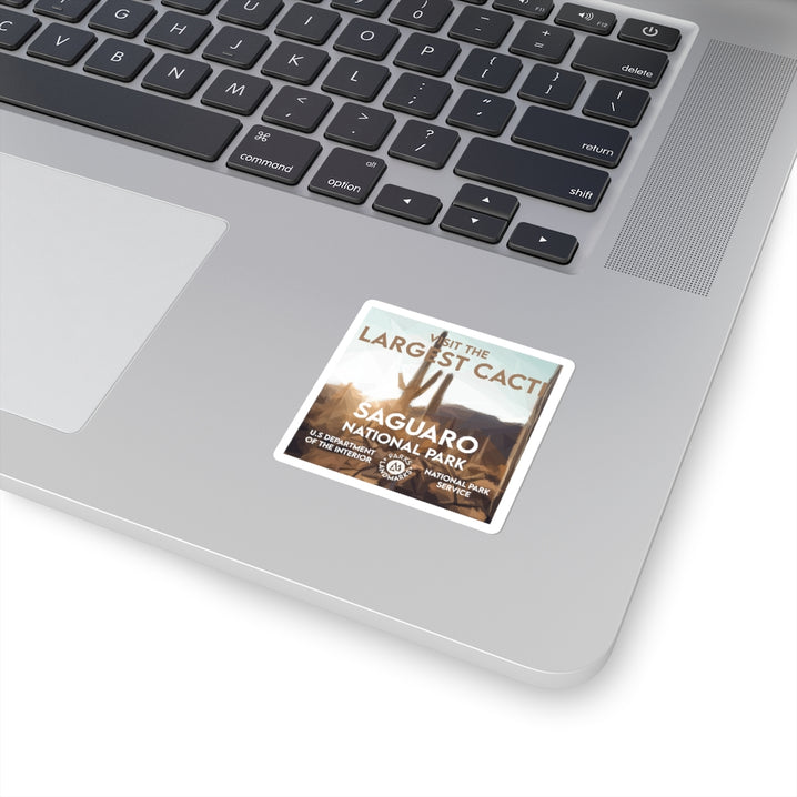Saguaro National Park Square Sticker - WPA Style