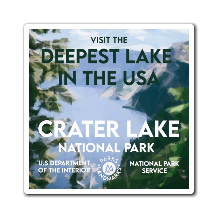 Crater Lake National Park Magnet - WPA Style