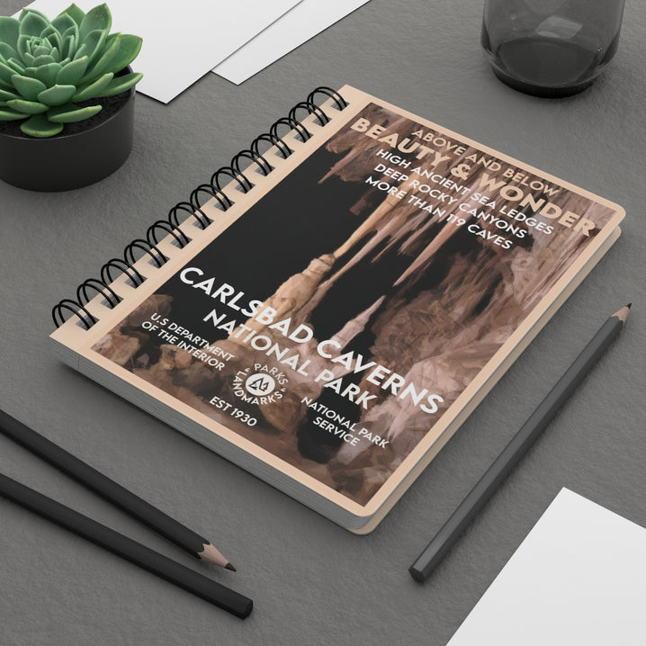 Carlsbad Caverns National Park Hardcover Lined Journal - WPA Style