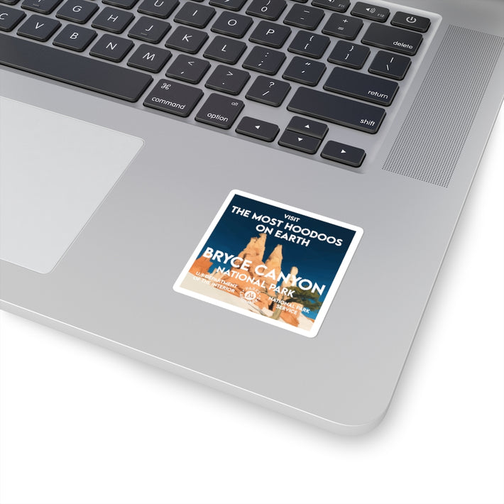 Bryce Canyon National Park Square Sticker - WPA Style