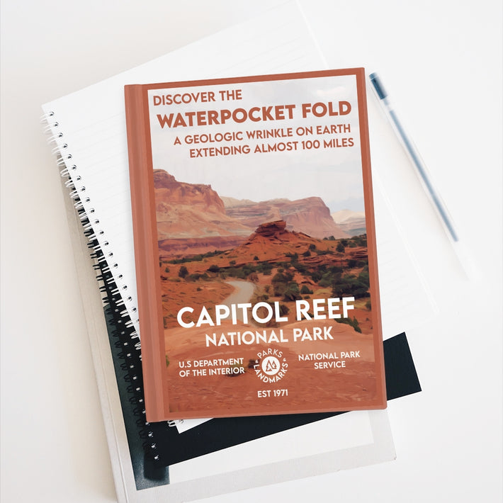 Capitol Reef National Park Hardcover Blank Page Journal - WPA Style