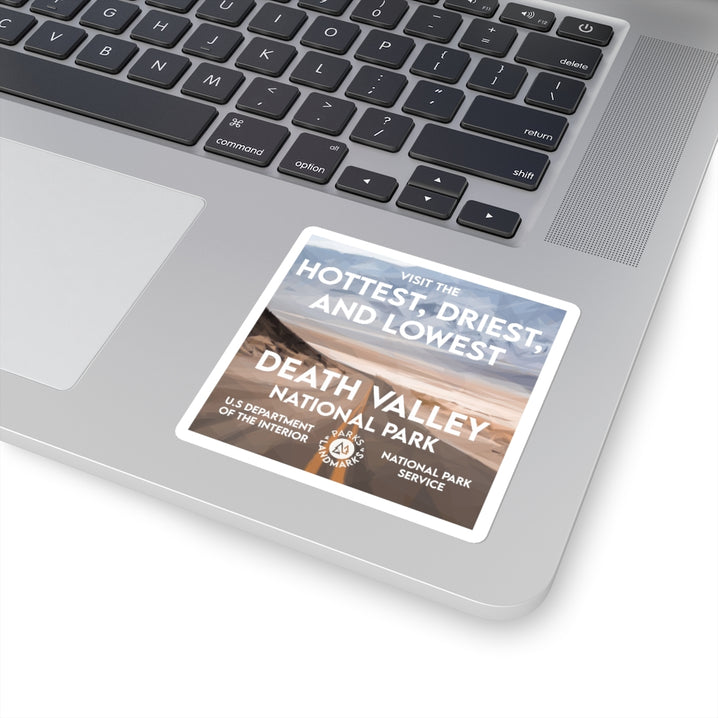 Death Valley National Park Square Sticker - WPA Style