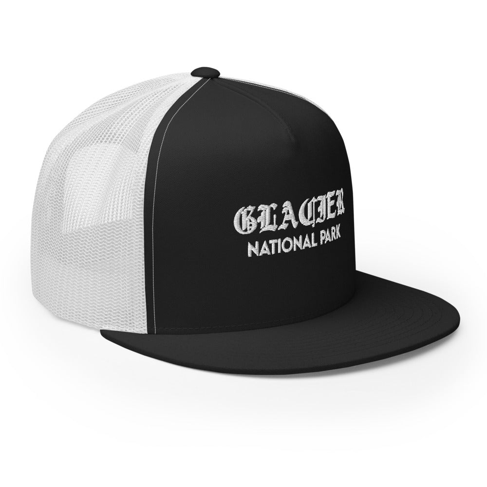 Glacier “Park Ages” Embroidered Trucker Hat (High-Profile)