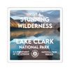 Lake Clark National Park Square Sticker - WPA Style