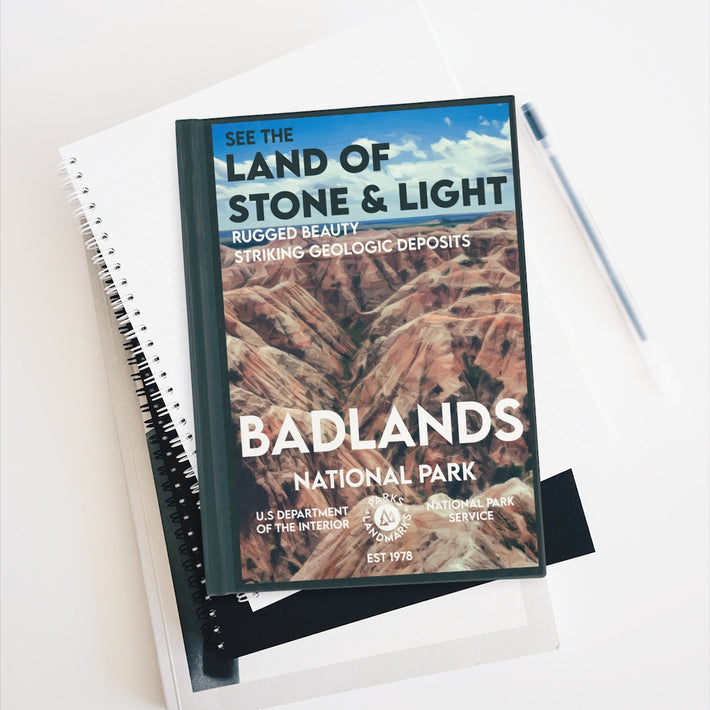 Badlands National Park Hardcover Blank Page Journal - WPA Style