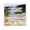 Lassen Volcanic National Park Square Sticker - WPA Style