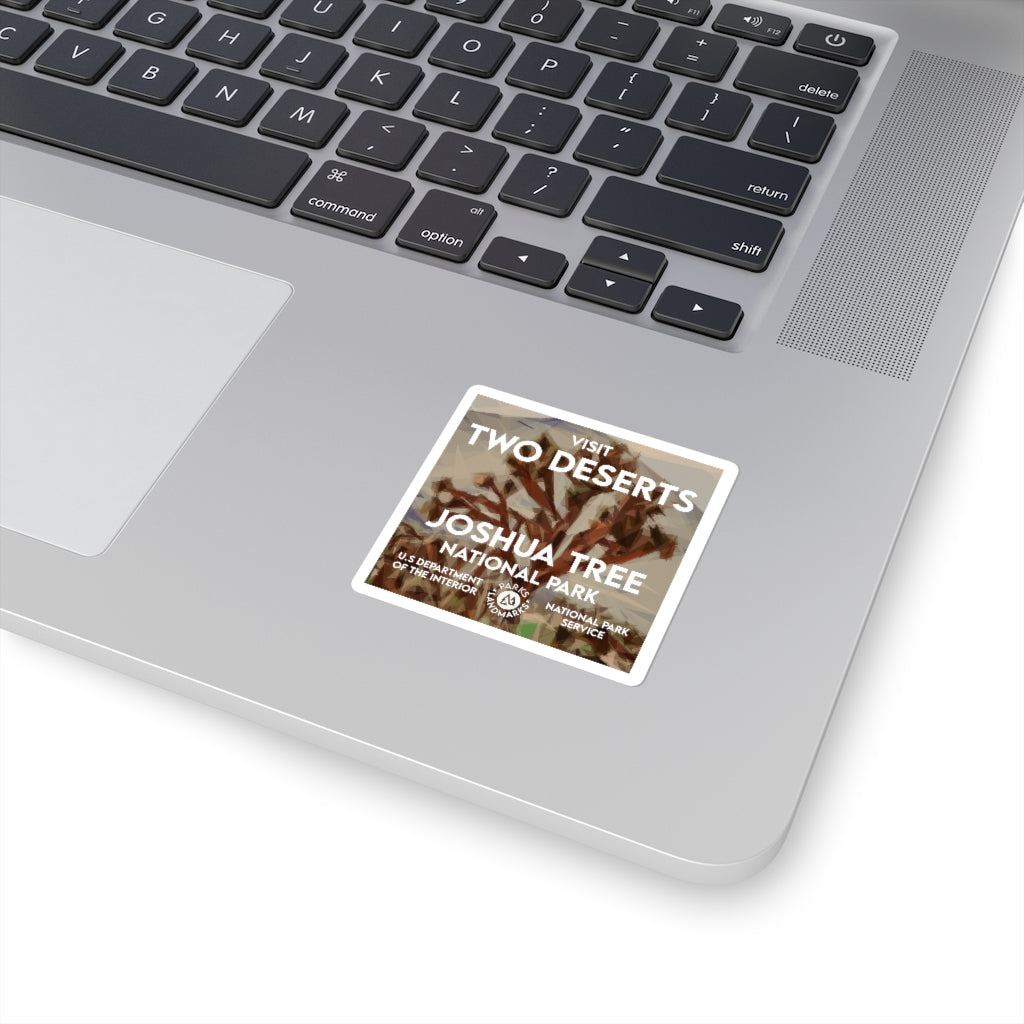 Joshua Tree National Park Square Sticker - WPA Style