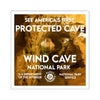 Wind Cave National Park Square Sticker - WPA Style