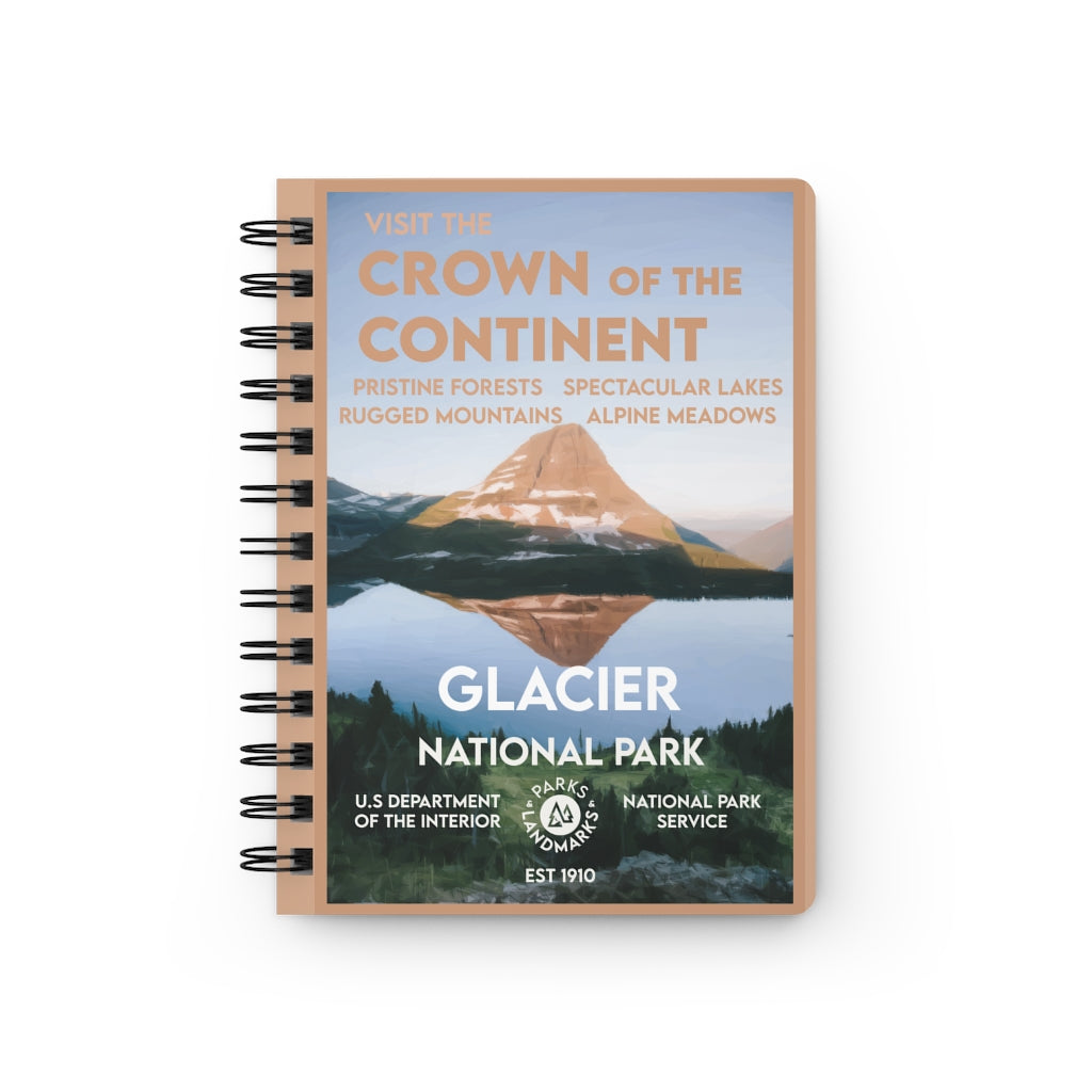 Glacier National Park Spiral Bound Journal - Lined - WPA Style