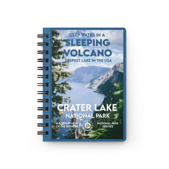 Crater Lake National Park Spiral Bound Journal - Lined - WPA Style
