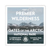 Gates of the Arctic National Park Square Sticker - WPA Style