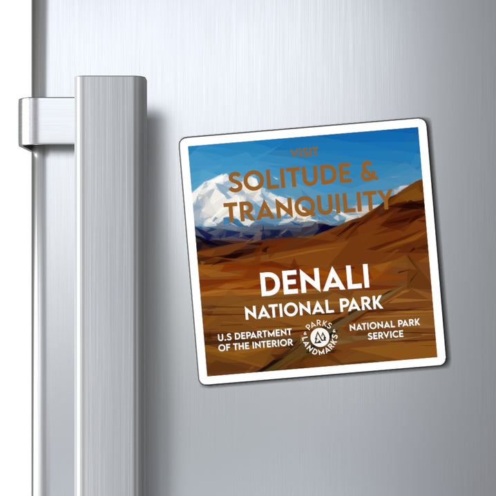 Denali National Park Magnet - WPA Style
