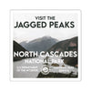North Cascades National Park Square Sticker - WPA Style
