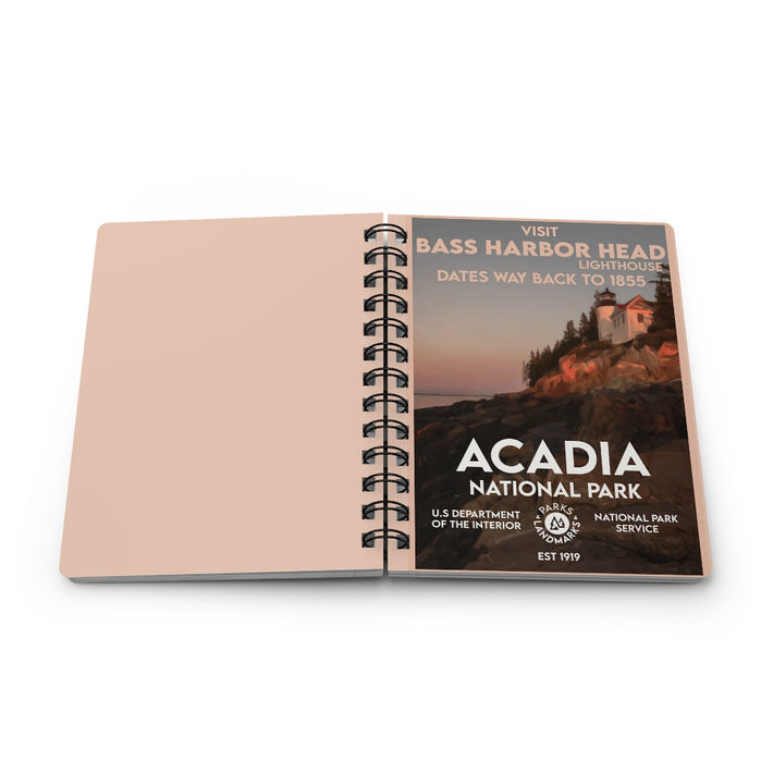 Acadia National Park Spiral Bound Journal - Lined - WPA Style