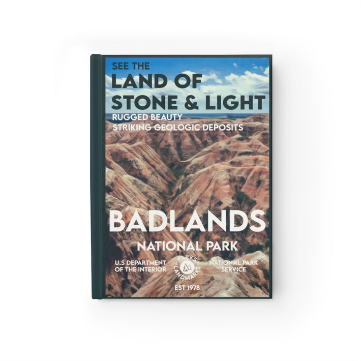 Badlands National Park Hardcover Lined Journal - WPA Style