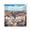 Badlands National Park Square Sticker - WPA Style