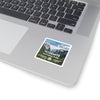 Yosemite National Park Square Sticker - WPA Style