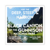 Black Canyon of the Gunnison National Park Square Sticker - WPA Style