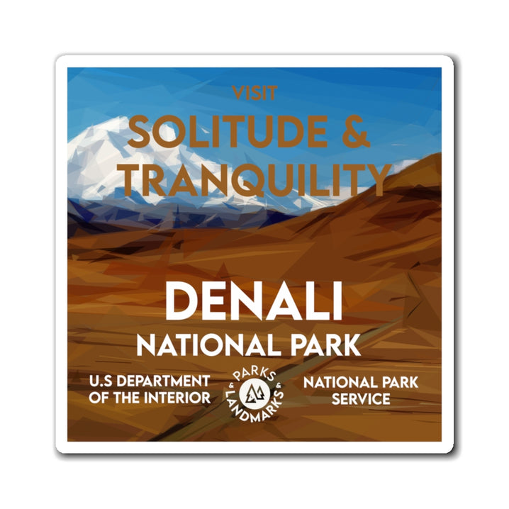 Denali National Park Magnet - WPA Style