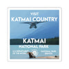 Katmai National Park Square Sticker - WPA Style