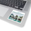 Kenai Fjords National Park Square Sticker - WPA Style