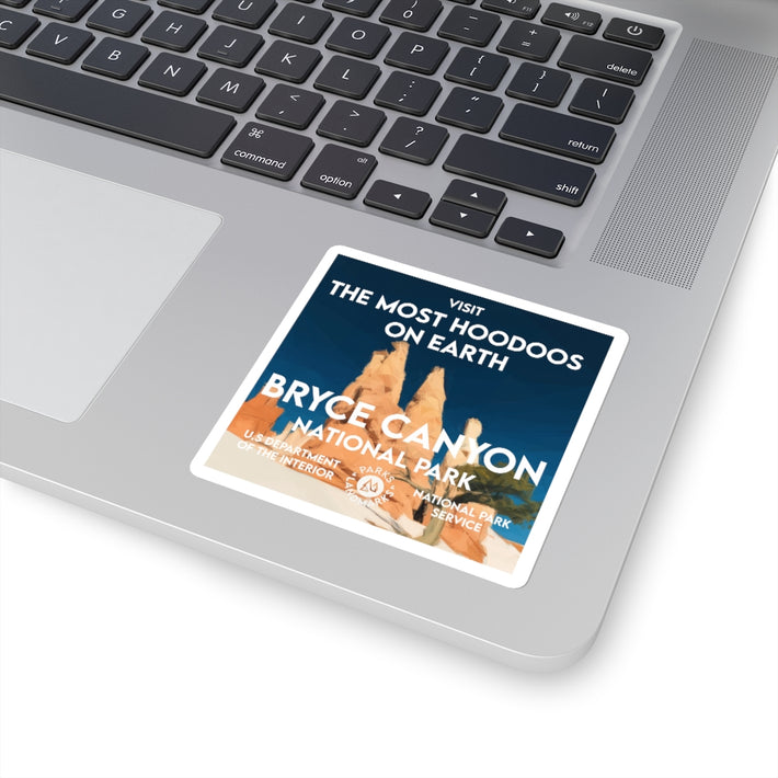 Bryce Canyon National Park Square Sticker - WPA Style