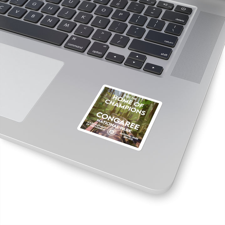 Congaree National Park Square Sticker - WPA Style