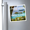 Virgin Islands National Park Square Sticker - WPA Style