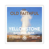 Yellowstone National Park Square Sticker - WPA Style