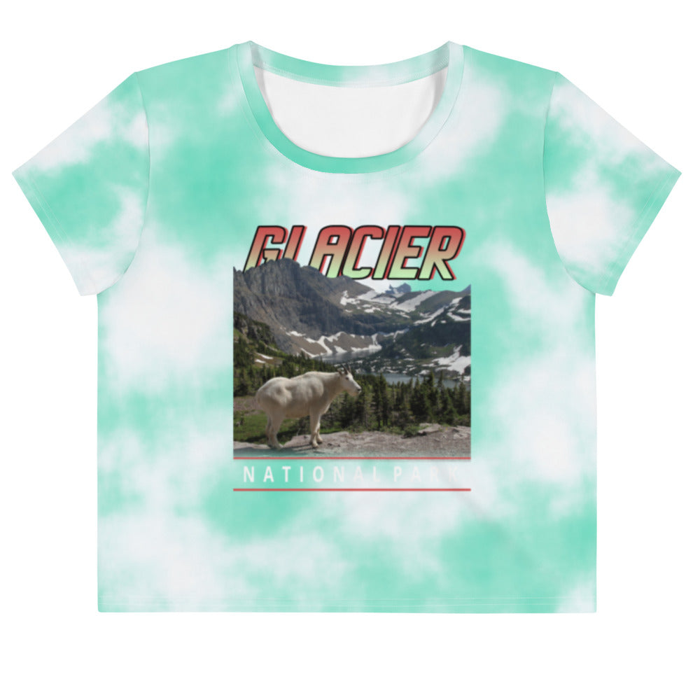 Glacier National Park Crop Top Tee - Fresh Prints Edition