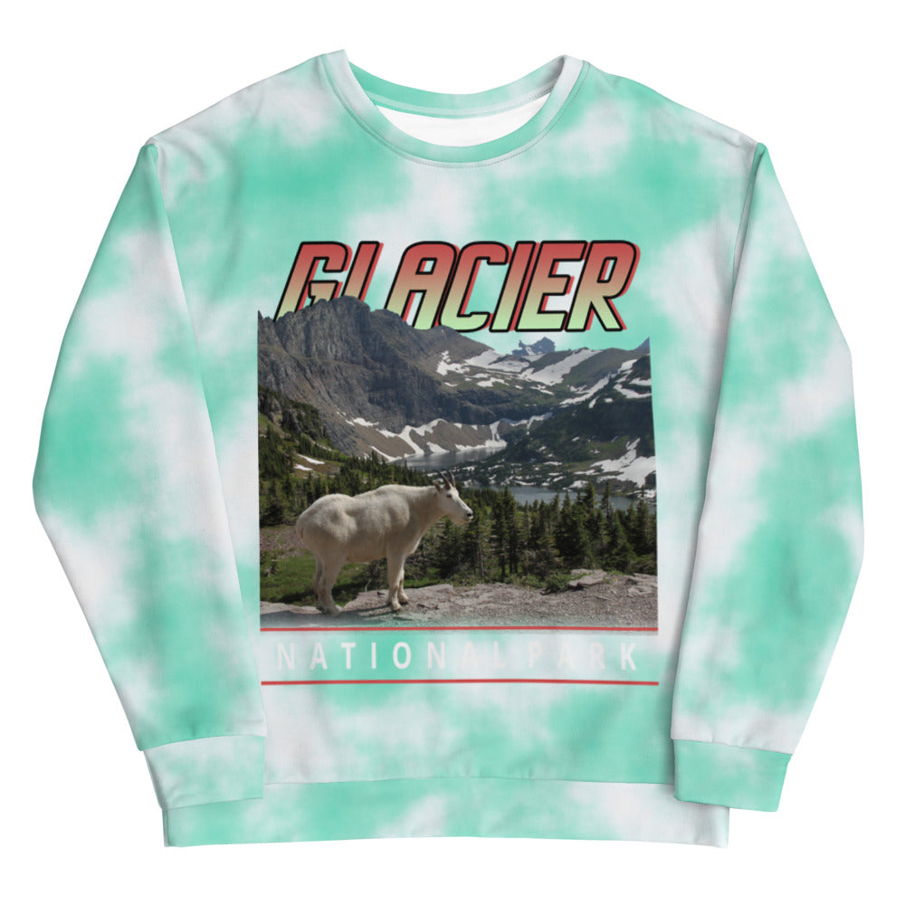 Glacier National Park Crew Neck Sweatshirt - Fresh Prints Edition