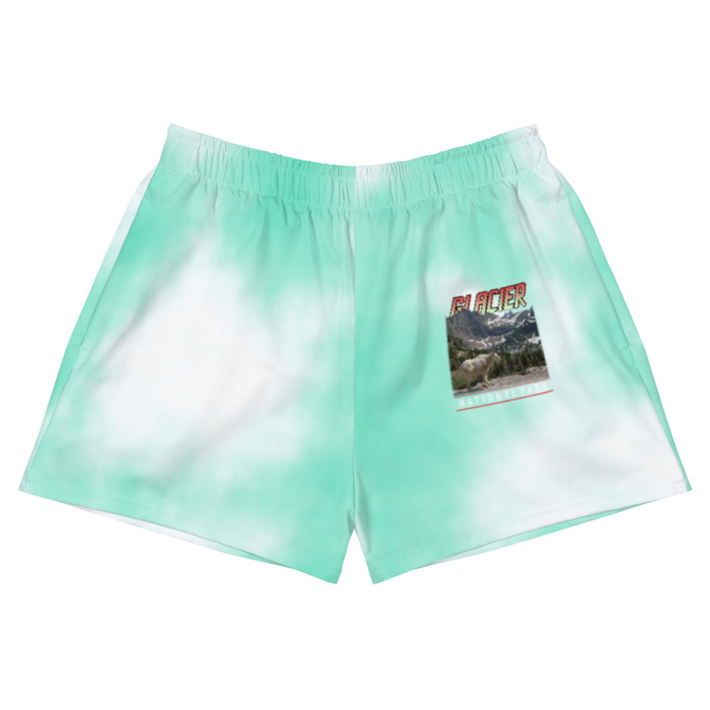 Glacier National Park Women's Athletic Short Shorts - Fresh Prints Edition