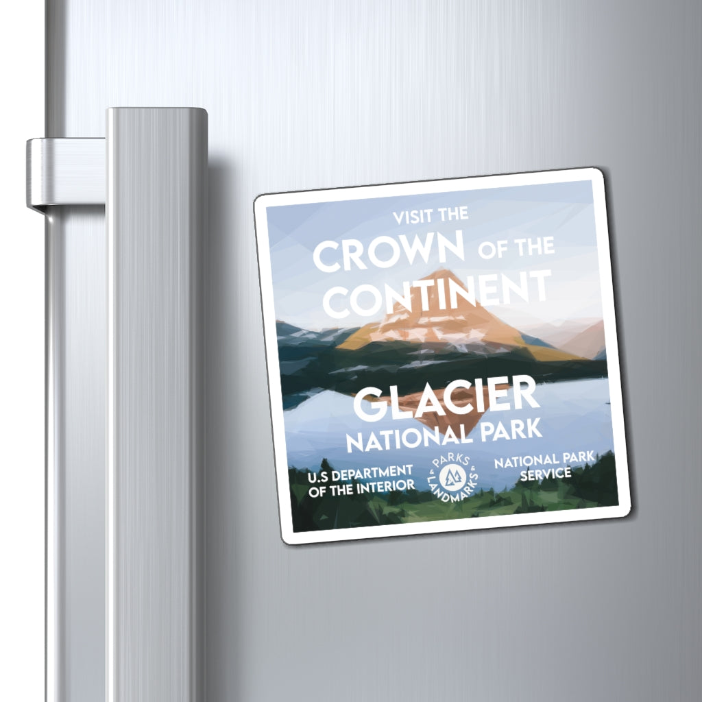 Glacier National Park Magnet - WPA Style