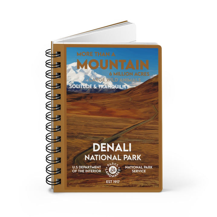 Denali National Park Spiral Bound Journal - Lined - WPA Style