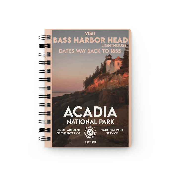 Acadia National Park Spiral Bound Journal - Lined - WPA Style