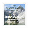 Kings Canyon National Park Square Sticker - WPA Style