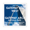 Gateway Arch National Park Square Sticker - WPA Style