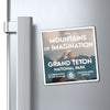 Grand Teton National Park Magnet - WPA Style