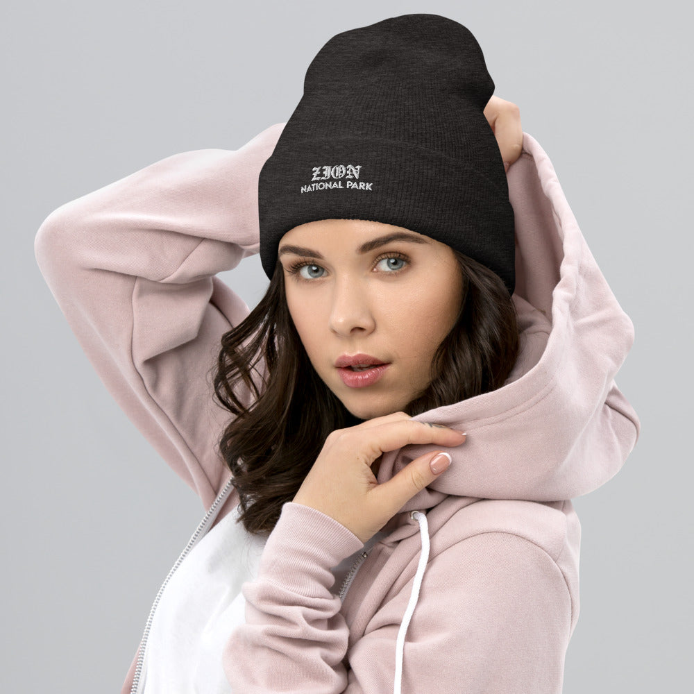 Zion “Park Ages” Embroidered Cuffed Beanie