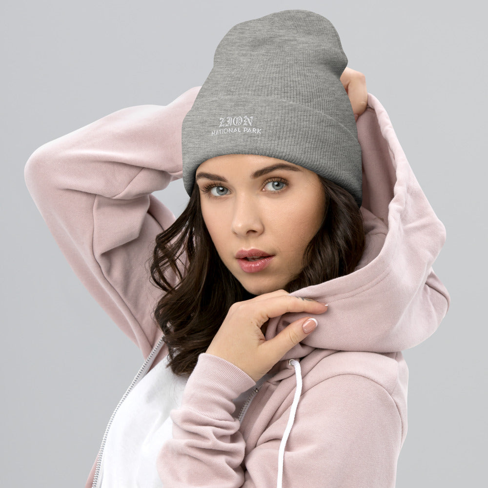 Zion “Park Ages” Embroidered Cuffed Beanie