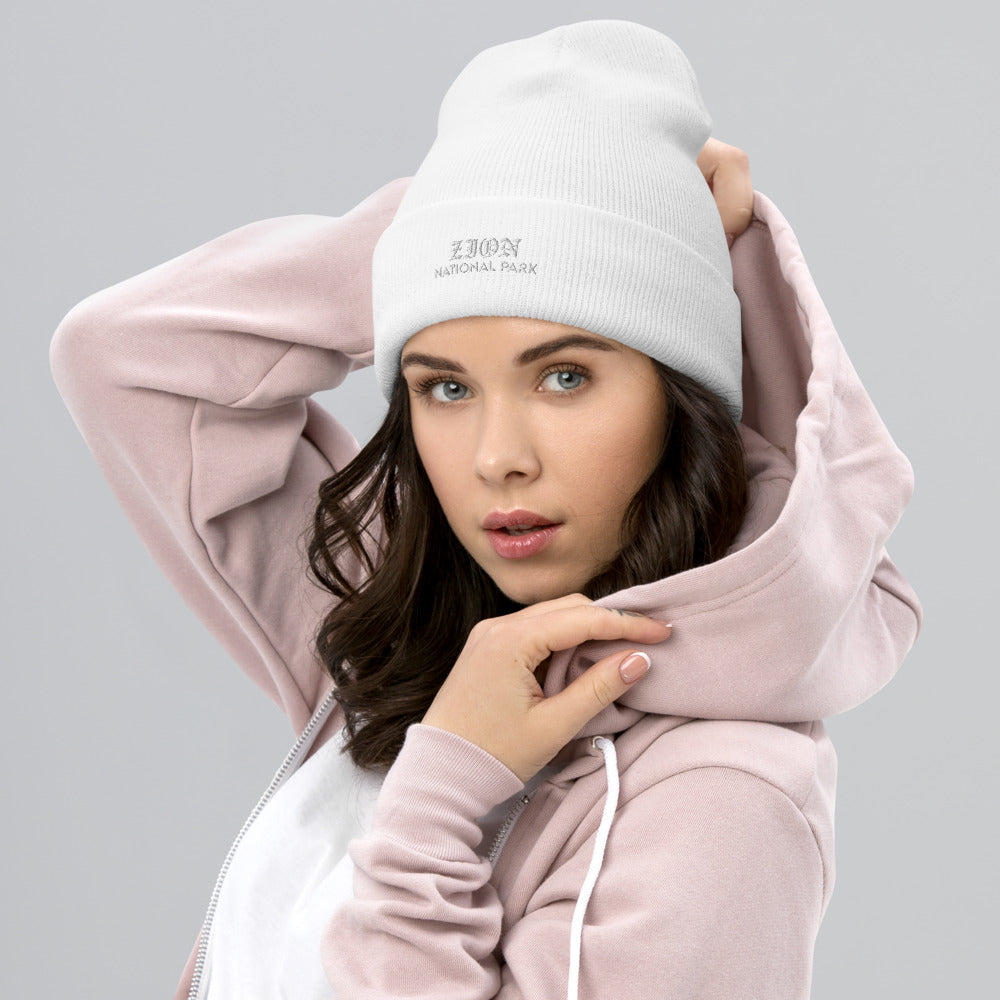 Zion “Park Ages” Embroidered Cuffed Beanie
