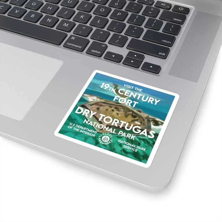 Dry Tortugas National Park Square Sticker - WPA Style