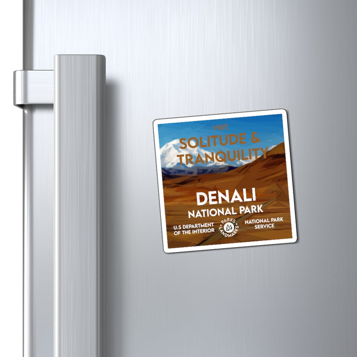 Denali National Park Magnet - WPA Style
