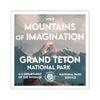 Grand Teton National Park Square Sticker - WPA Style