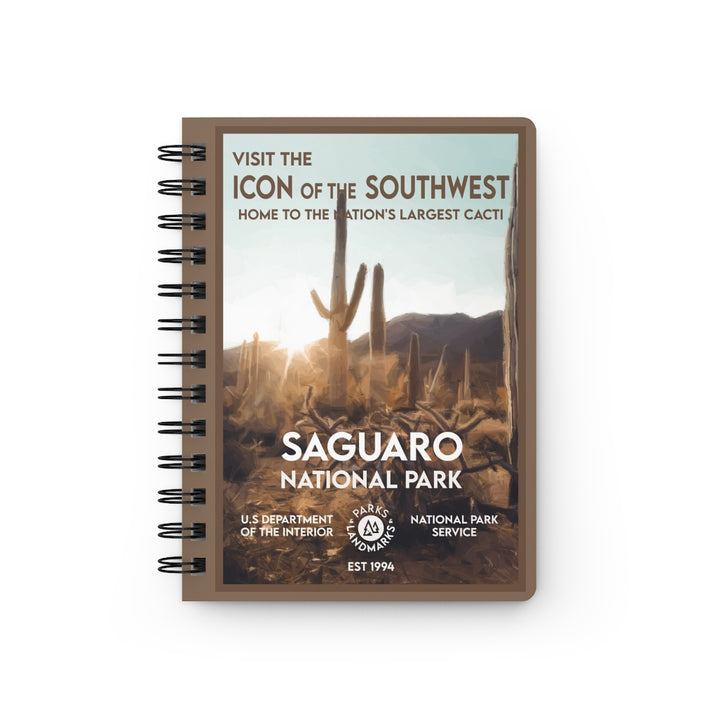 Saguaro National Park Spiral Bound Journal - Lined - WPA Style