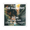 Zion National Park Square Sticker - WPA Style