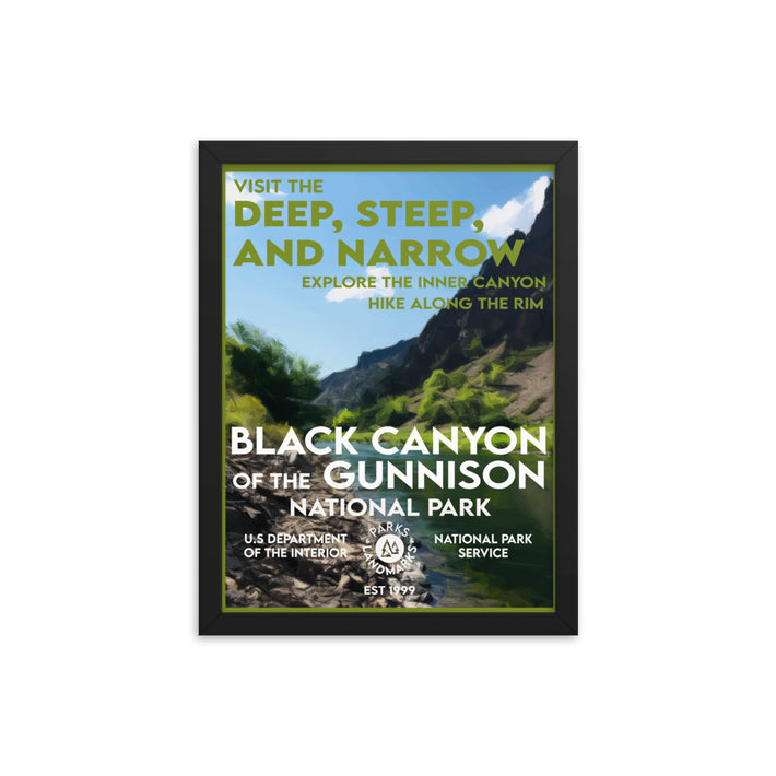 Black Canyon National Park Poster (Framed) - WPA Style copy